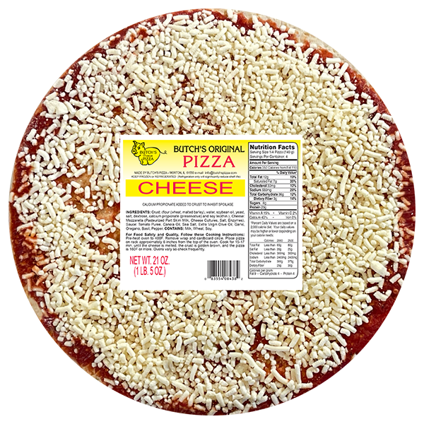 Butch's original cheese pizza