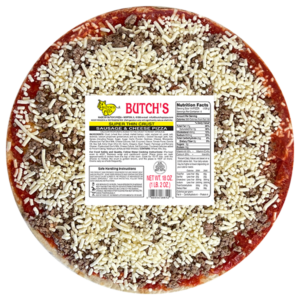 Butch's super thing crust sausage and cheese pizza